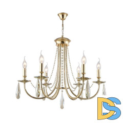 Подвесная люстра Crystal Lux Victoria SP6 Gold/Amber