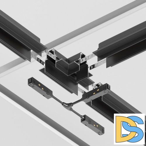 T-образный коннектор питания для магнитного шинопровода Maytoni Technical Magnetic track system Gravity TRA004CWT-22B