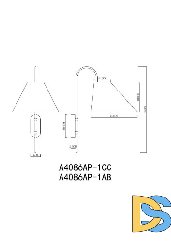 Бра Arte Lamp Rondo A4086AP-1AB