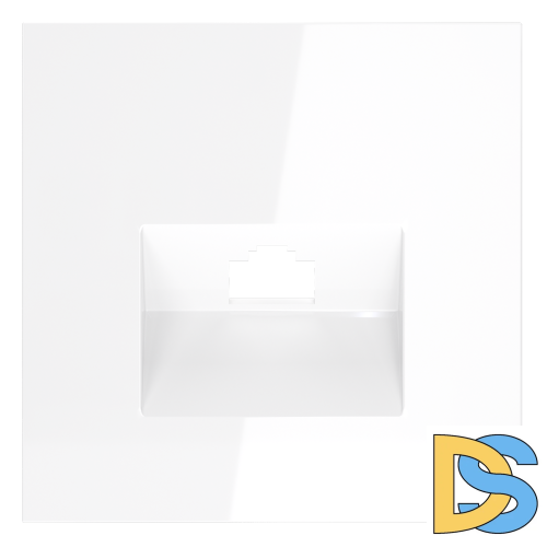 Накладка для розетки компьютерной RJ45 кат.6, S70 (белый глянцевый)