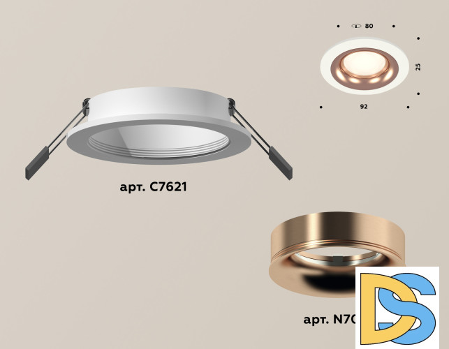 Встраиваемый светильник Ambrella Light Techno XC7621006 (C7621, N7015)