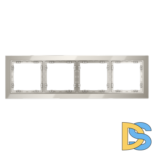 Рамка стеклянная VOLTUM S70 на 4 поста, (кашемир, стекло)
