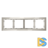 Рамка стеклянная VOLTUM S70 на 4 поста, (кашемир, стекло)