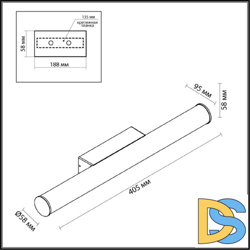 Подсветка для зеркал Odeon Light Anter 6618/8WL