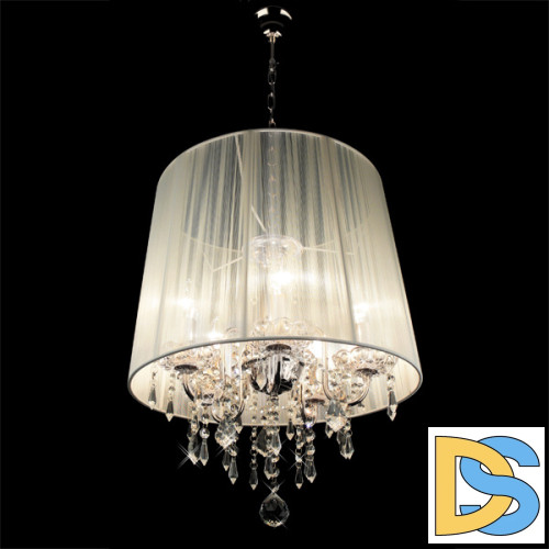 Подвесная люстра Eurosvet 2045/5 хром/белый