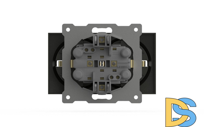 Розетка двухместная с заземлением ELBI Zena Vega 609-011100-907