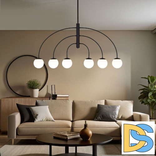 Люстра на штанге Eurosvet Cenacolo 30179/6 черный a069124