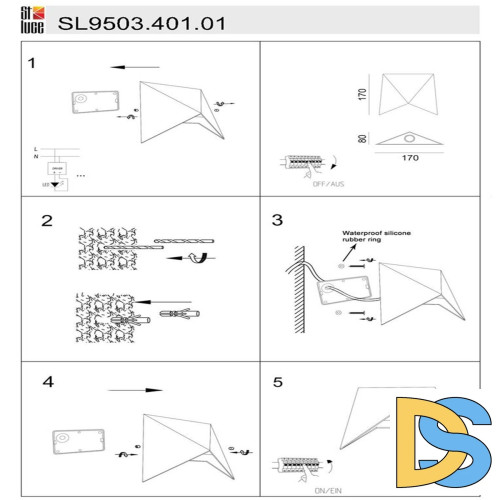 Уличный настенный светильник ST Luce Canneto SL9503.401.01