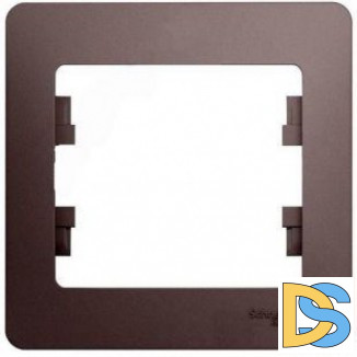 Рамка 1-ая (одинарная), Платина, серия Glossa, Schneider Electric