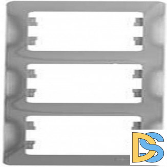 Рамка 3-ая (тройная) вертикальная, Алюминий, серия Glossa, Schneider Electric