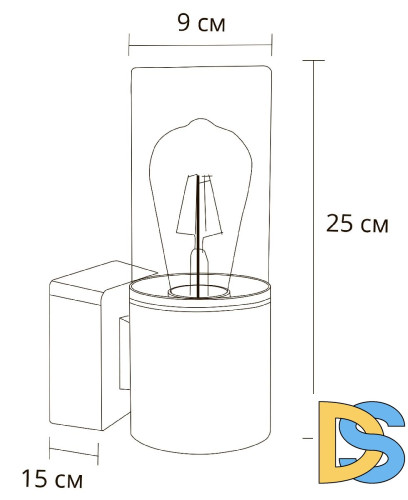 Уличный настенный светильник Arte Lamp Wazn A6218AL-1BK