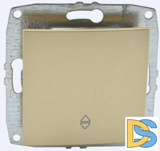 Выключатель одноклавишный проходной Mono Electric Despina-Larissa 10А 250В титан 500-002225-109