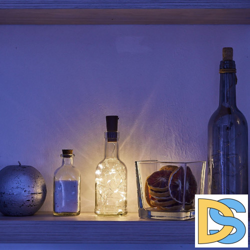 Гирлянда Uniel ULD-S0200-020/SСR/3LR WARM WHITE IP20 WINESTOPPER UL-00010903