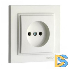 Розетка без земли Mono Electric Despina 16А 250В жемчуг 102-252522-116