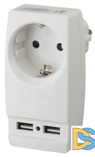 Разветвитель электрический Эра SP-1e-USB-W Б0026332