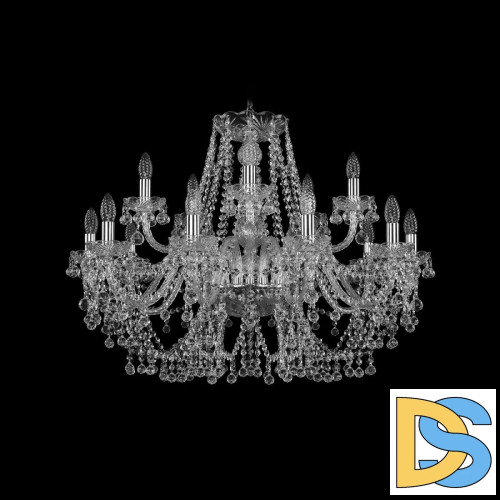 Подвесная люстра Bohemia Ivele Crystal 1409/10+5/300 Ni
