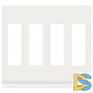 Рамка 4-ая (четверная), Стекло Белое, серия Unica Pure, Schneider Electric