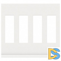 Рамка 4-ая (четверная), Стекло Белое, серия Unica Pure, Schneider Electric