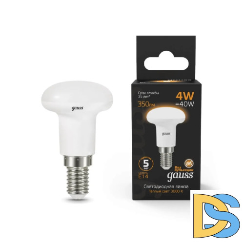 Лампа светодиодная рефлекторная Gauss E14 4W 2700K матовая 106001104