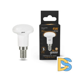 Лампа светодиодная рефлекторная Gauss E14 4W 2700K матовая 106001104