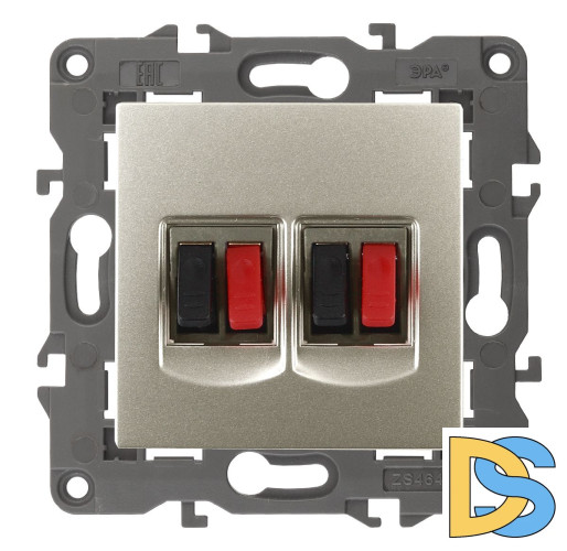 Розетка аудио двойная Эра 14-3112-04 Б0034329