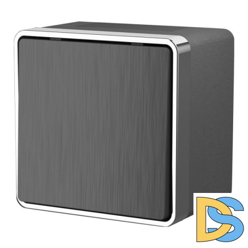 Выключатель одноклавишный влагозащищенный Werkel Gallant графит рифленый W5010204 4690389164019