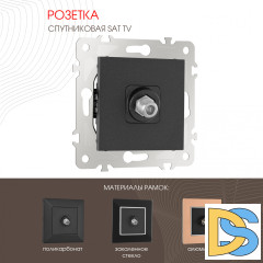 Розетка спутниковая SAT TV Arte Milano 203.42-1.black