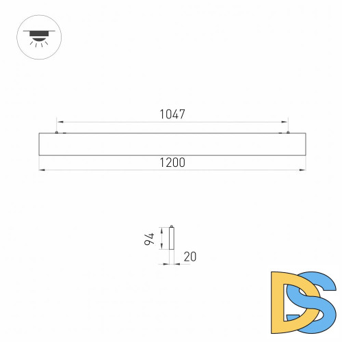 Линейный светильник Arlight Lineair Flat 031530