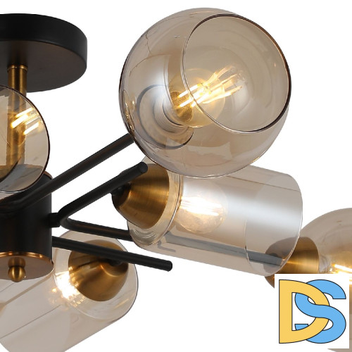 Люстра на штанге Illumico IL8243-8COU-79 BK GD