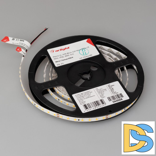 Светодиодная лента Arlight UL-A98-8mm 24V Warm2700 10 W/m, IP20, 2835, 5m 040008
