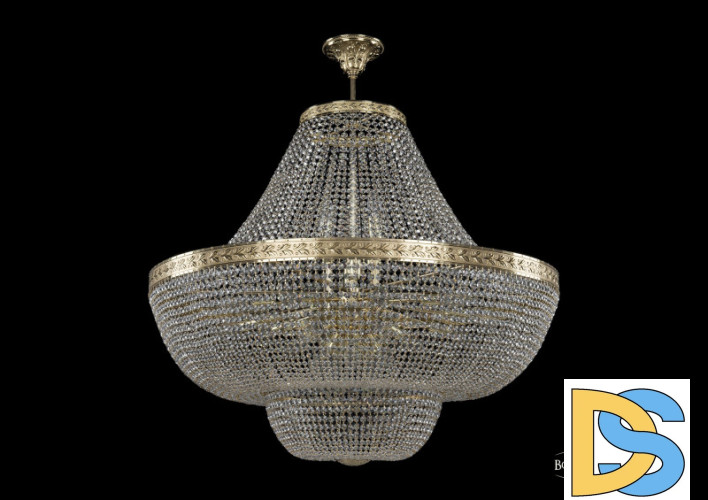 Люстра на штанге Bohemia Ivele Crystal 19091/H1/90IV G