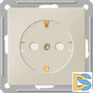 Розетка Wessen 59 с заземлением 16А слоновая кость