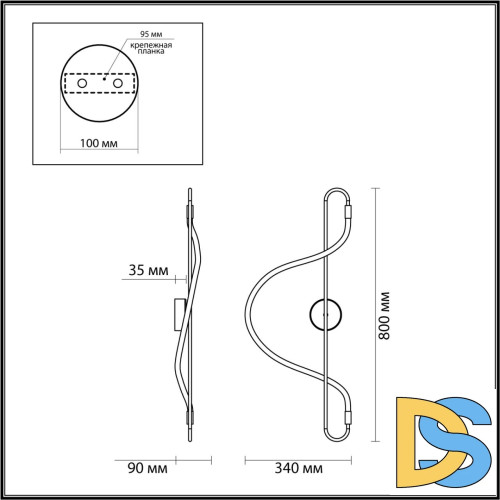 Настенный светильник Odeon Light Keys 4303/19WL