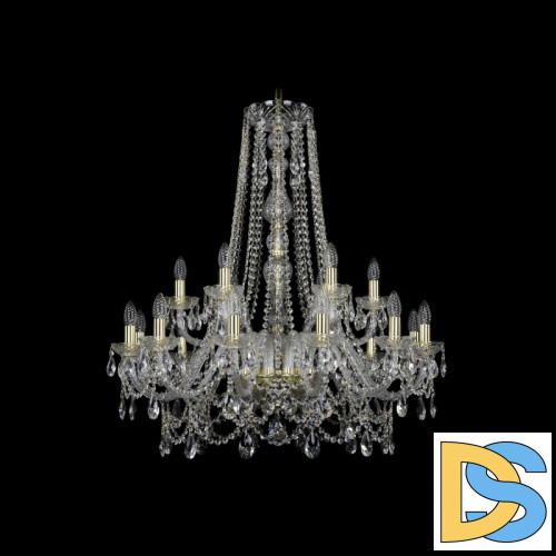 Подвесная люстра Bohemia Ivele Crystal 1411/12+6/300/h-94 G