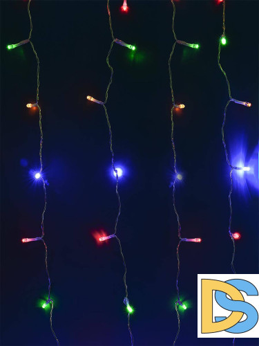 Гирлянда на солнечных батареях (UL-00006539) Uniel Занавес USL-S-132/PT1515 Multicolor Curtain