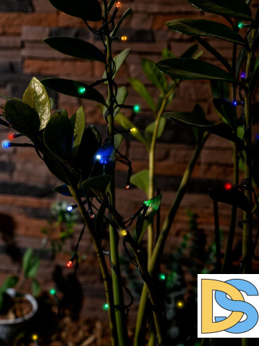 Гирлянда на солнечных батареях (UL-00006539) Uniel Занавес USL-S-132/PT1515 Multicolor Curtain