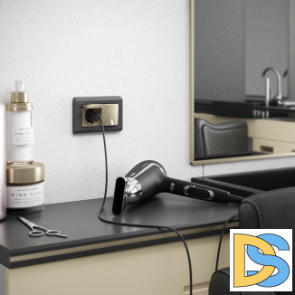 Рамка для двойной розетки (графит) W0082104