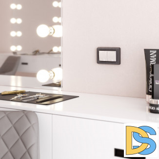 Рамка для двойной розетки (графит) W0082104