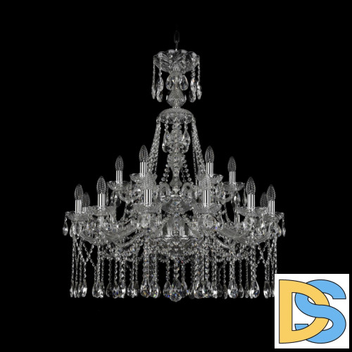 Подвесная люстра Bohemia Ivele Crystal 1413/12+6/300/XL-96/2d Ni