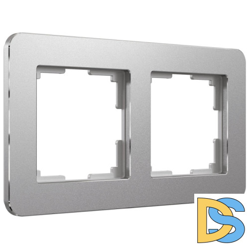 Рамка на 2 поста Werkel Platinum алюминий 4690389184444 W0022606