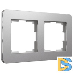 Рамка на 2 поста Werkel Platinum алюминий 4690389184444 W0022606