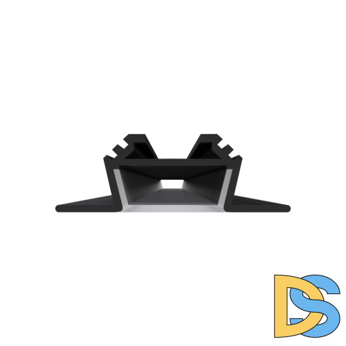 Профиль угловой накладной Apeyron ширина ленты до 10мм (рассеиватель, заглушки - 2шт) 08-07-ЧБ