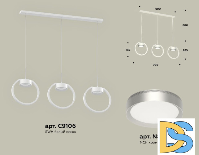 Подвесной светильник Ambrella Light Traditional (C9106, N8121) XB9106101