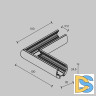 Коннектор угловой для шинопровода Maytoni Exility TRAM034CL-R-41B