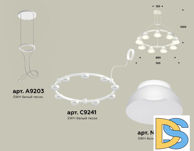 Подвесная люстра Ambrella Light Traditional (A9203, C9241, N8140) XR92031701