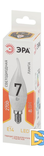 Лампа светодиодная Эра E14 7W 2700K LED BXS-7W-827-E14 Б0028482