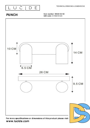 Спот Lucide Punch 13958/02/30