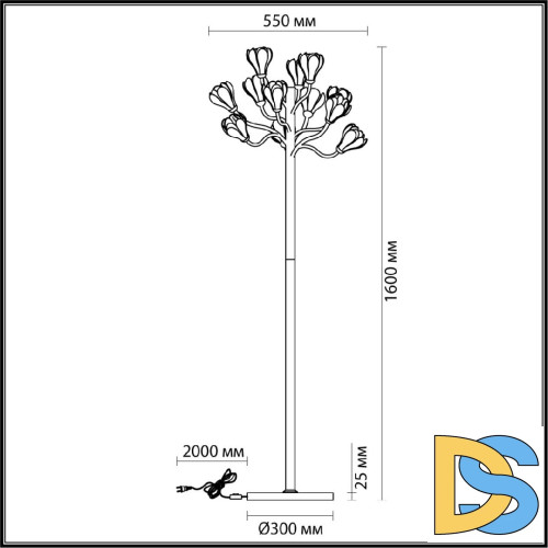 Торшер Odeon Light Gardi Modern 5090/12F