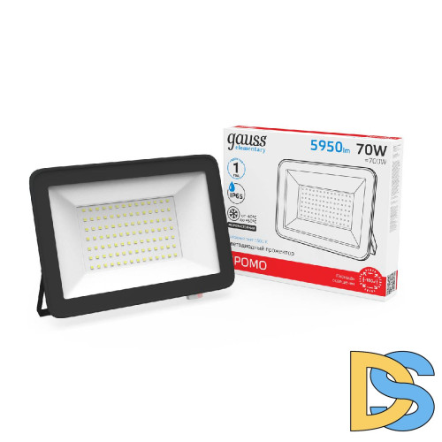 Прожектор светодиодный Gauss Elementary 70W 6500К 613100370P