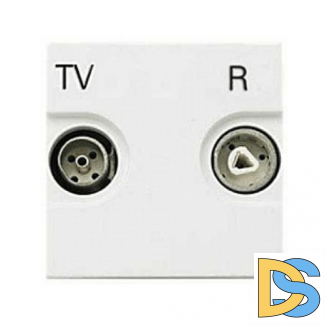 Розетка TV-R оконечная ABB Niessen Zenit Белый